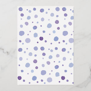 hand painted polka dots foil holiday card