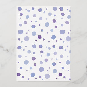 hand painted polka dots foil holiday card