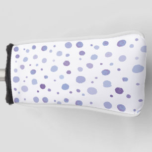 hand painted polka dots golf head cover