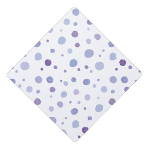 hand painted polka dots graduation cap topper