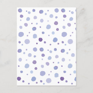 hand painted polka dots holiday postcard