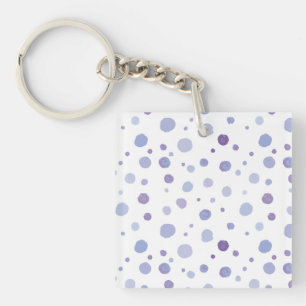 hand painted polka dots keychain