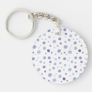 hand painted polka dots keychain