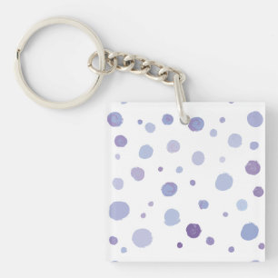 hand painted polka dots keychain