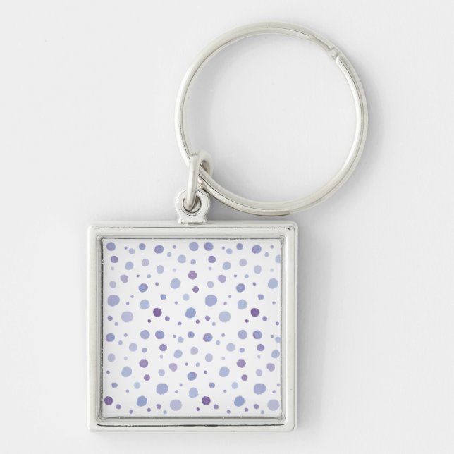 hand painted polka dots keychain (Front)