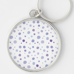 hand painted polka dots keychain