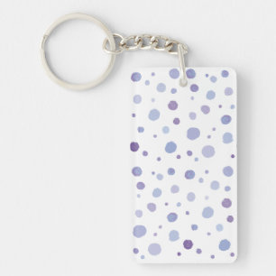 hand painted polka dots keychain