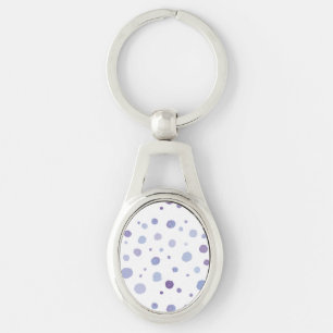 hand painted polka dots keychain