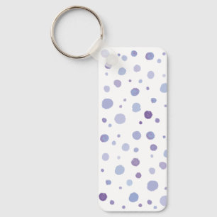 hand painted polka dots keychain