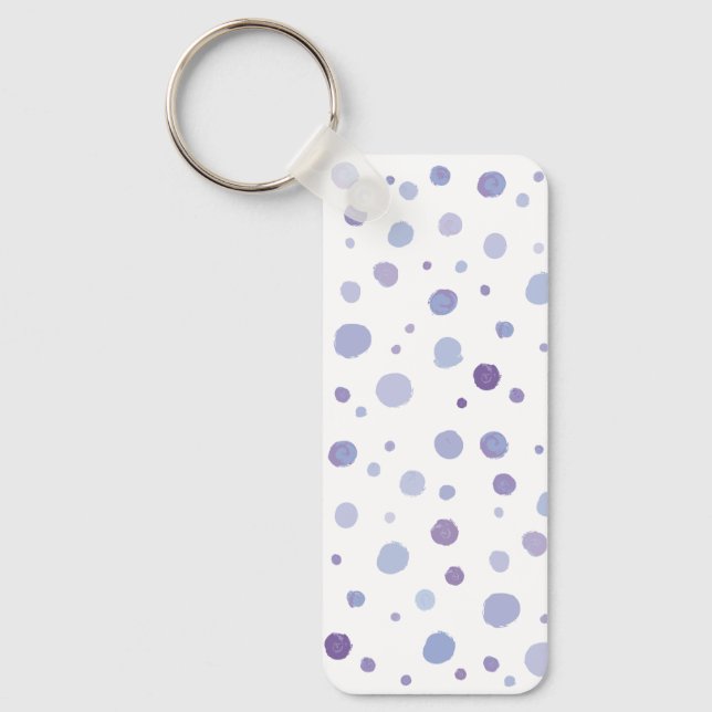 hand painted polka dots keychain (Front)