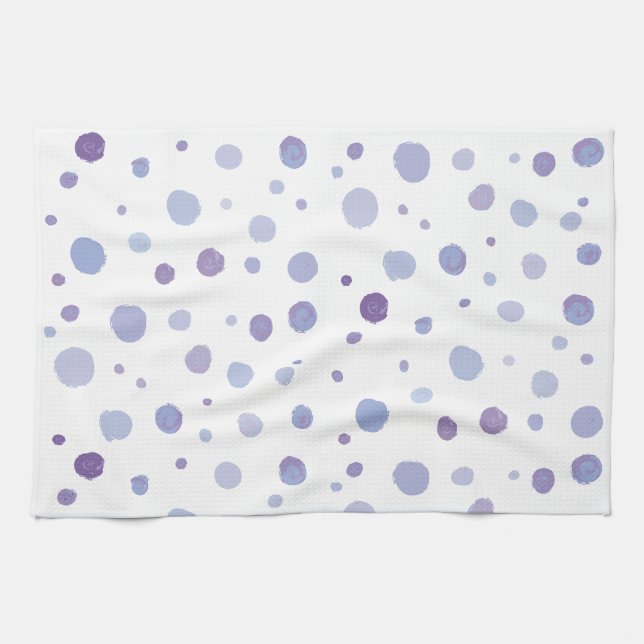 hand painted polka dots kitchen towel (Horizontal)