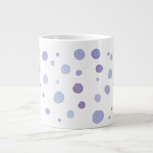 hand painted polka dots large coffee mug