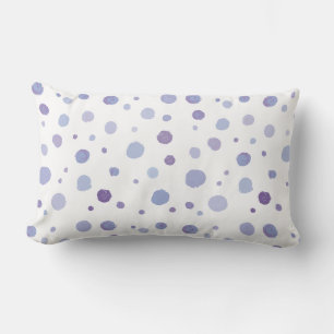 hand painted polka dots lumbar pillow