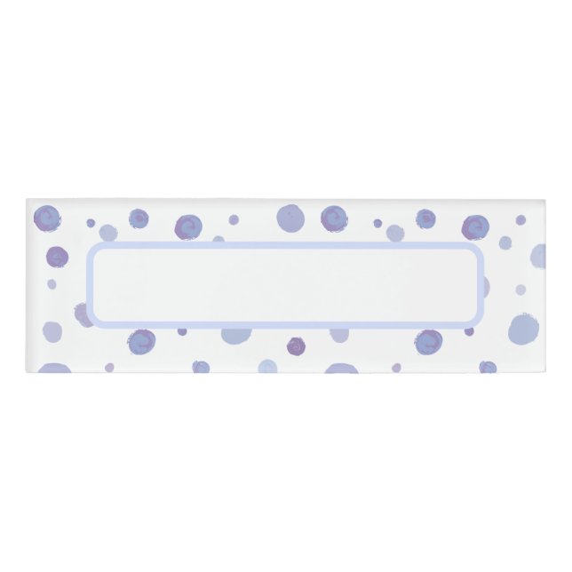 hand painted polka dots name tag (Front)