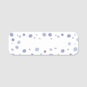 hand painted polka dots name tag