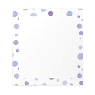 hand painted polka dots notepad