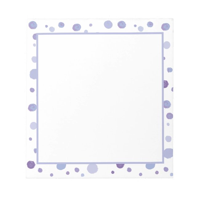 hand painted polka dots notepad (Front)