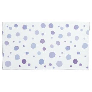 hand painted polka dots pillowcase
