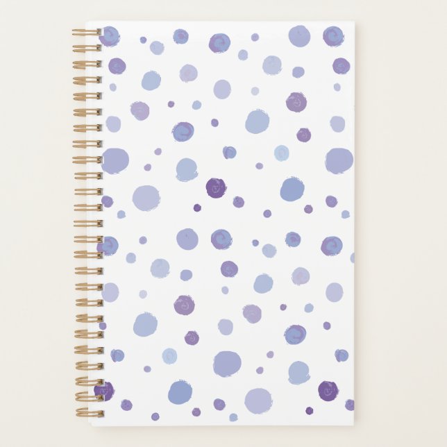 hand painted polka dots planner (Front)