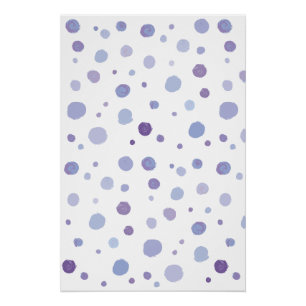 hand painted polka dots poster