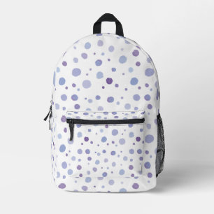 hand painted polka dots printed backpack