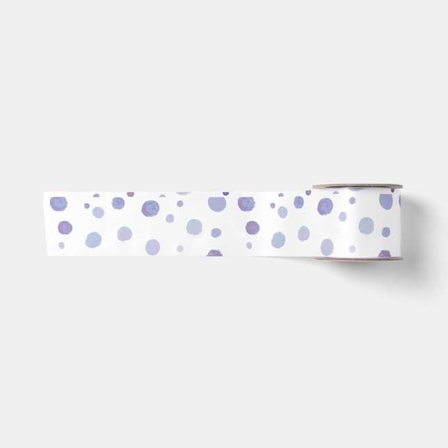 hand painted polka dots satin ribbon (Front)