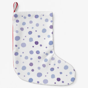 hand painted polka dots small christmas stocking