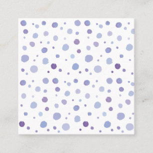hand painted polka dots square business card