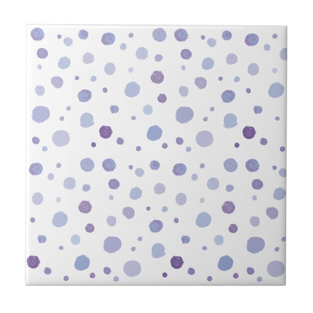 hand painted polka dots tile (Front)