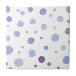 hand painted polka dots tile