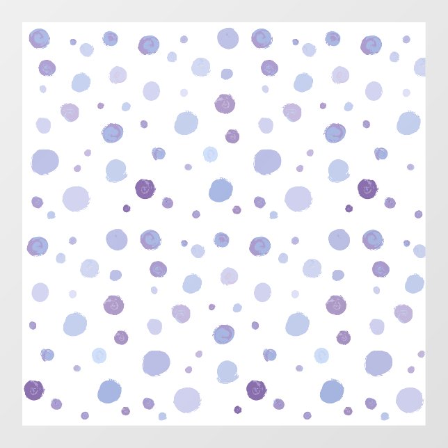 hand painted polka dots window cling (Sheet)