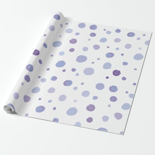 hand painted polka dots wrapping paper (Unrolled)