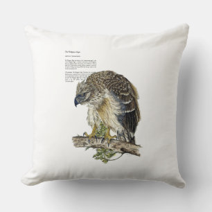 Hand painted Print endangered Eagle Cushion
