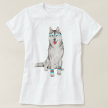 Hand-painted Siberian Husky Dog