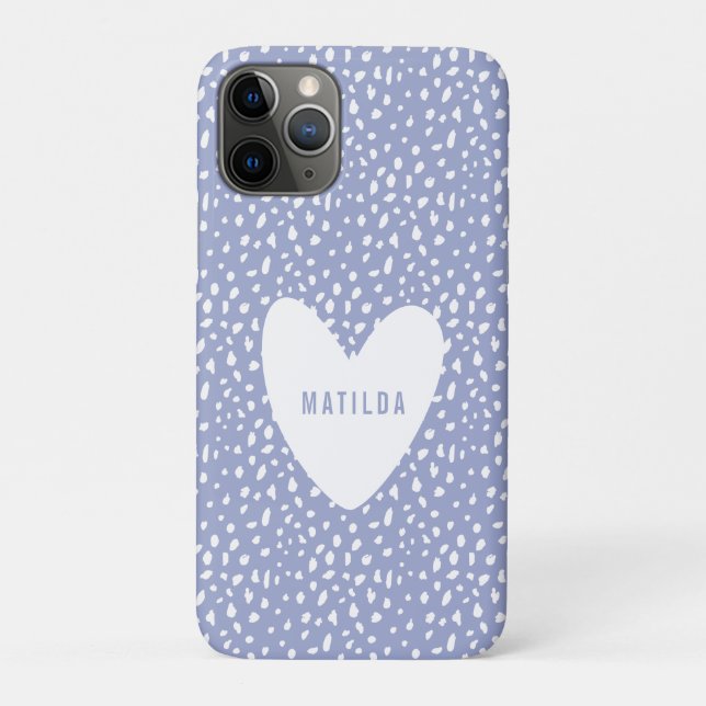 Hand painted spot and heart personalized Case-Mate iPhone case (Back)