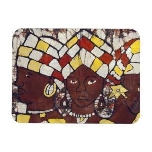 Hand painted textiles depicting every day magnet