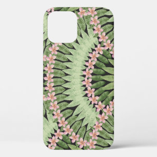 Hand Painted Tropical Flowers Pattern iPhone 12 Case