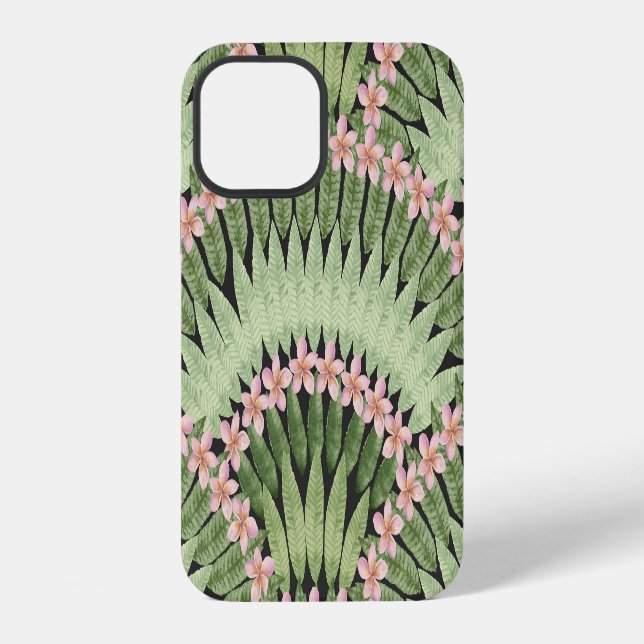 Hand Painted Tropical Flowers Pattern iPhone Case (Back)