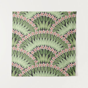 Hand Painted Tropical Flowers Pattern Tapestry