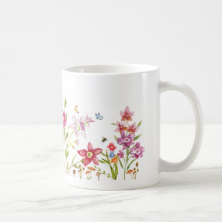 Hand Painted Watercolor Botanical Art Coffee Mug