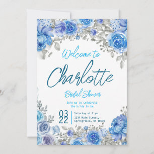 Hand-Painted Watercolor Floral Bridal Shower Invitation