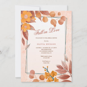 Hand Painted Watercolor Floral Bridal Shower Invitation
