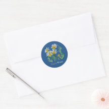 Hand-Painted Watercolor Floral Envelope Seal