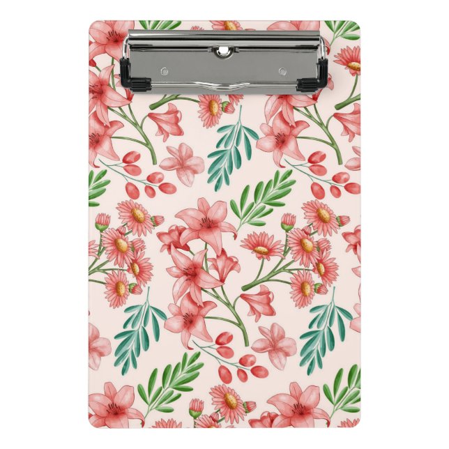 Hand Painted Watercolor Floral Pattern-54098 Mini Clipboard (Front)