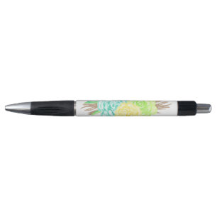 Hand Painted Watercolor Florals Personalized Pen