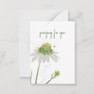 Hand Painted Watercolor Flower   Praying For You Card