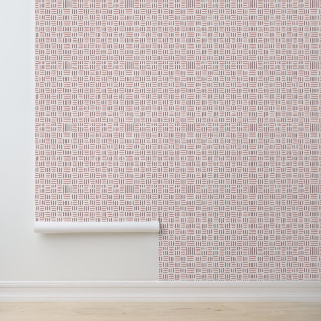 Hand Painted Watercolor Geometric Pattern Wallpaper (Application)