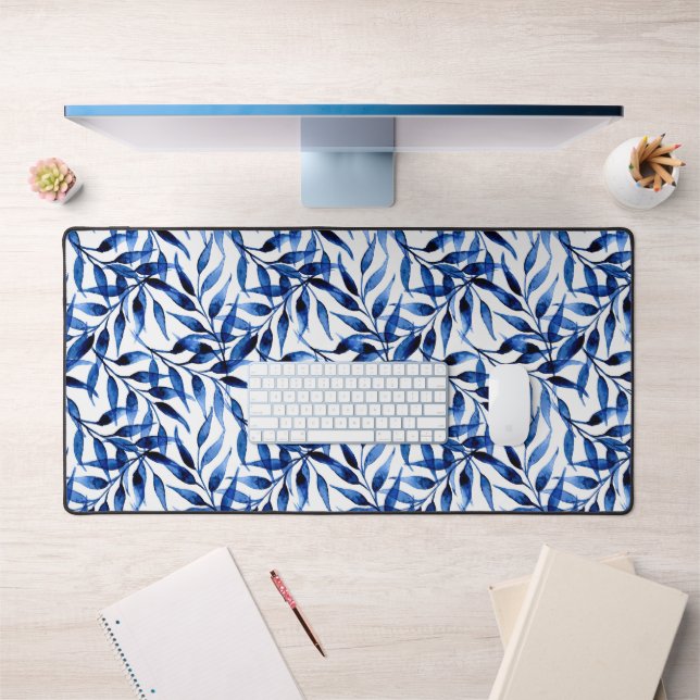 Hand Painted Watercolor Ink Pattern Desk Mat (Office 1)