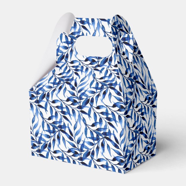 Hand Painted Watercolor Ink Pattern Favor Box (Front Side)