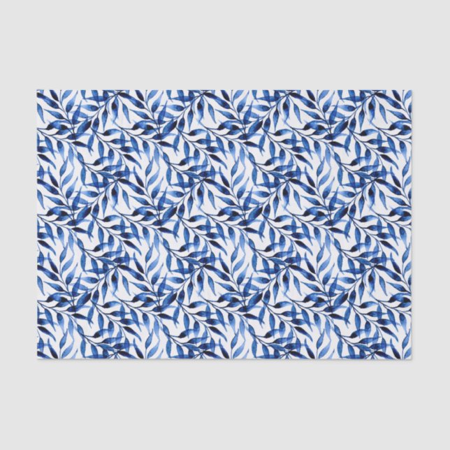 Hand Painted Watercolor Ink Pattern Tissue Paper (Front)